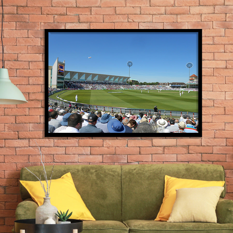 Trent Bridge Cricket Stadium, Stadium Canvas, Sport Art, Gift for him, Framed Art Prints Wall Art Decor, Framed Picture
