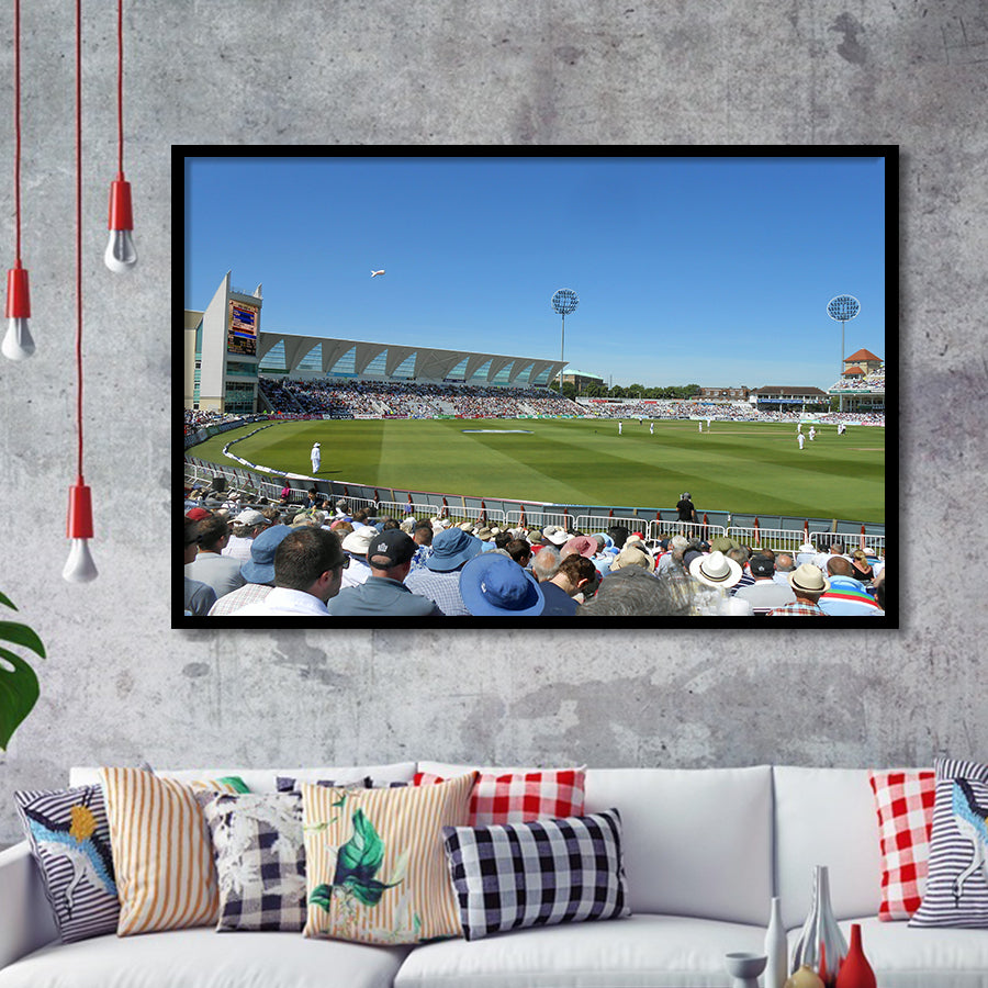 Trent Bridge Cricket Stadium, Stadium Canvas, Sport Art, Gift for him, Framed Art Prints Wall Art Decor, Framed Picture