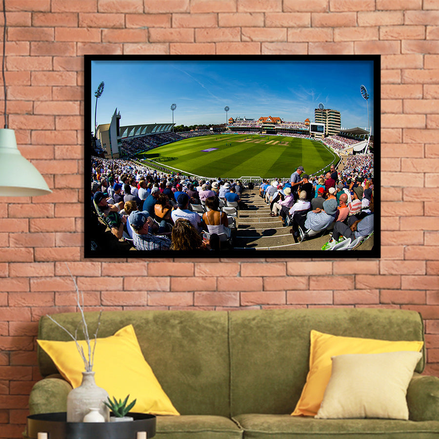 Trent Bridge, Stadium Canvas, Sport Art, Gift for him, Framed Art Prints Wall Art Decor, Framed Picture