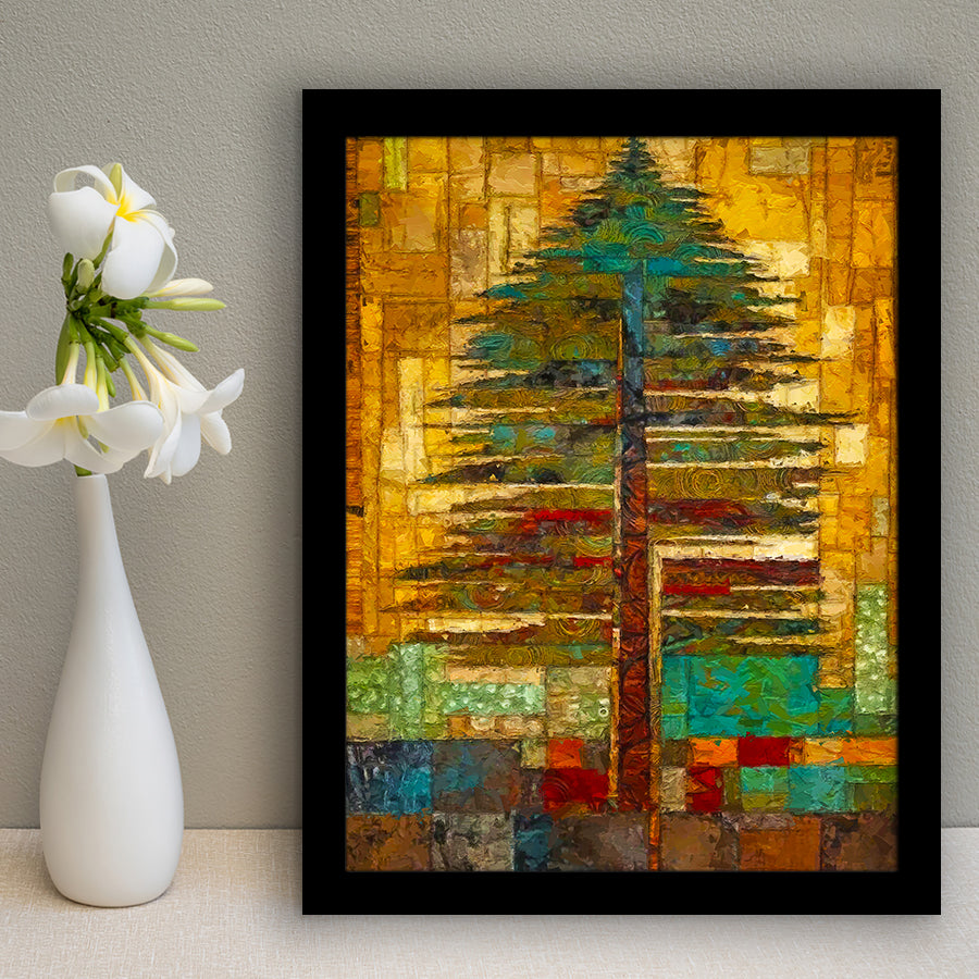 Tribal Trees In Abstract Form   Wall Decor Framed Art Prints Wall Decor, Framed Picture, Large Picture