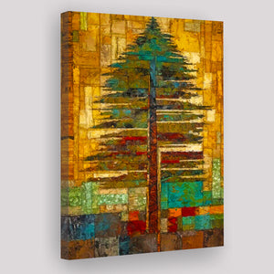 Tribal Trees In Abstract Form   Wall Decor Canvas Prints Wall Art, Home Living Room Decor, Large Canvas