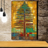 Tribal Trees In Abstract Form   Wall Decor Canvas Prints Wall Art, Home Living Room Decor, Large Canvas