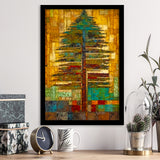 Tribal Trees In Abstract Form   Wall Decor Framed Art Prints Wall Decor, Framed Picture, Large Picture
