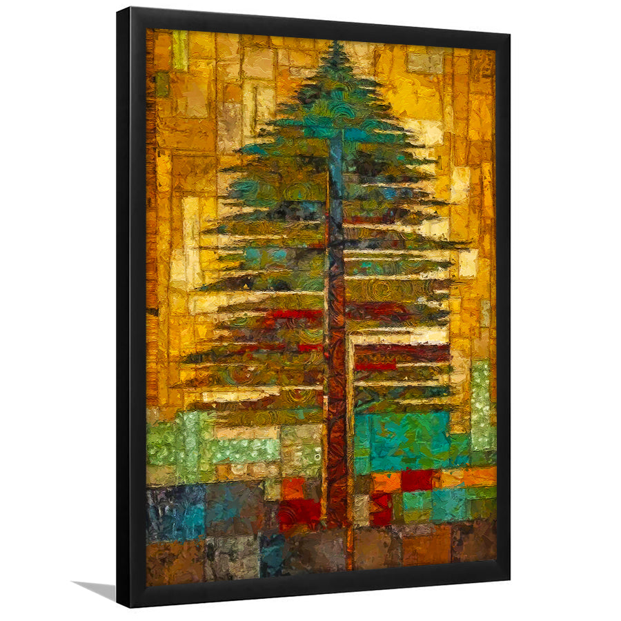 Tribal Trees In Abstract Form   Wall Decor Framed Art Prints Wall Decor, Framed Picture, Large Picture