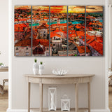 Trogir, Trogir Painting, Trogir Wall Art, Multi Panels, 5 Pieces B, Canvas Prints Wall Art Home Decor,X Large Canvas