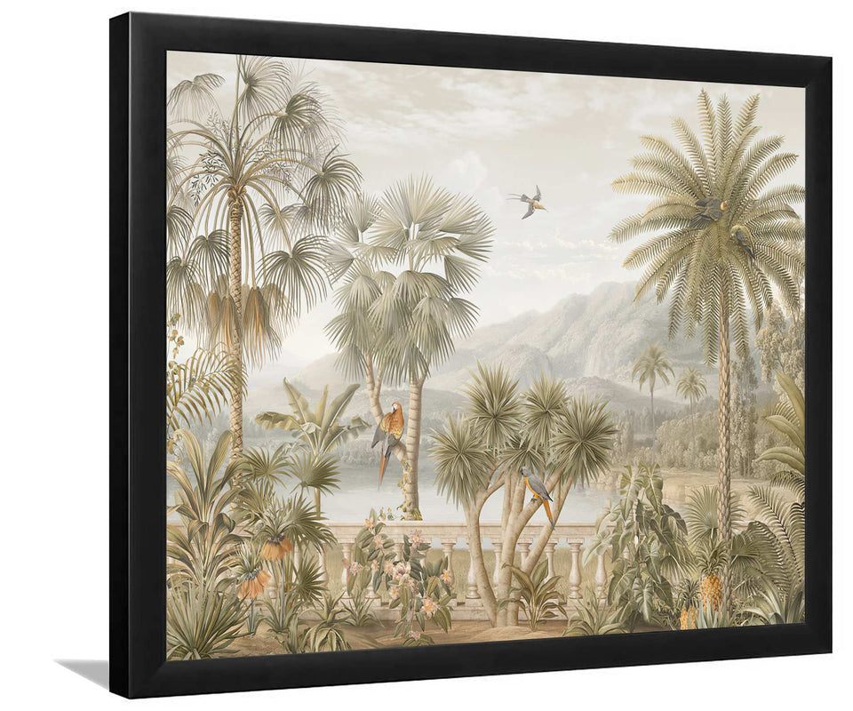 Tropical Plateau - Sepia-Forest art, Art print, Plexiglass Cover
