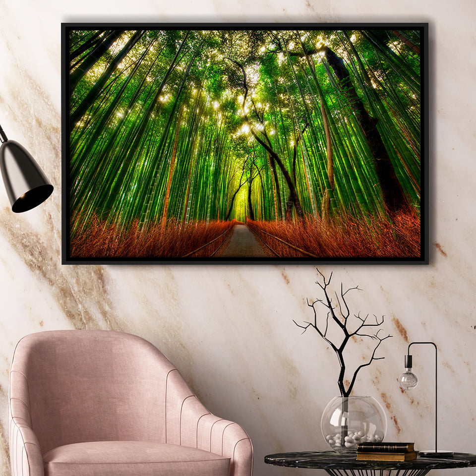 Tropical Tree Framed Canvas Prints Wall Art Decor, Framed Picture, Floating Frame