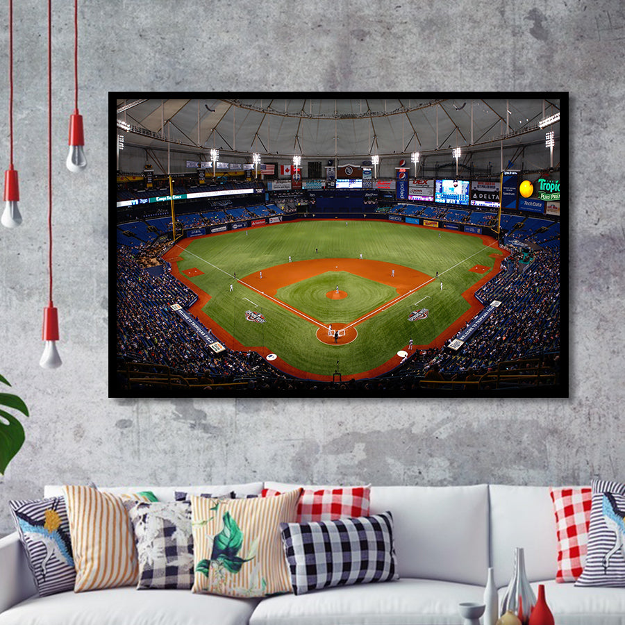Tropicana Field, Stadium Canvas, Sport Art, Gift for him, Framed Art Prints Wall Art Decor, Framed Picture