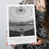 Tropicana Field Tampa Bay Rays Baseball Lovers Black And White Art Canvas Prints Wall Art Home Decor
