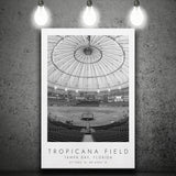 Tropicana Field Tampa Bay Rays Baseball Lovers Black And White Art Canvas Prints Wall Art Home Decor