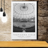 Tropicana Field Tampa Bay Rays Baseball Lovers Black And White Art Canvas Prints Wall Art Home Decor