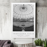 Tropicana Field Tampa Bay Rays Baseball Lovers Black And White Art Canvas Prints Wall Art Home Decor