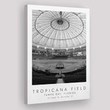 Tropicana Field Tampa Bay Rays Baseball Lovers Black And White Art Canvas Prints Wall Art Home Decor