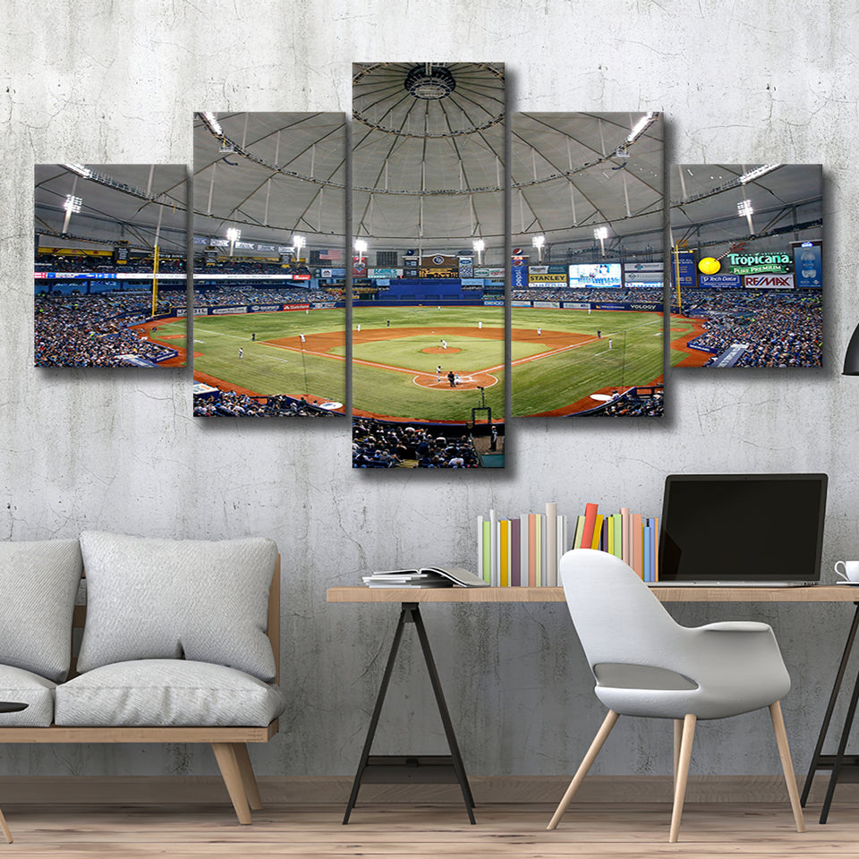 Tropicana Field in Florida, Stadium Canvas, Sport Art, Large Canvas, Multi Panels, Canvas Prints Wall Art Decor