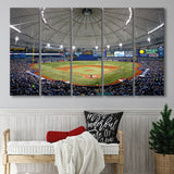 Tropicana Field in Florida, Stadium Canvas, Sport Art, Gift for him, Multi Panels B, Canvas Prints Wall Art Decor
