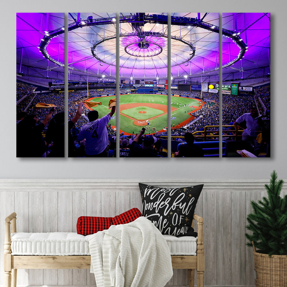 Tropicana Field in St Petersburg, Stadium Canvas, Sport Art, Gift for him, Multi Panels B, Canvas Prints Wall Art Decor
