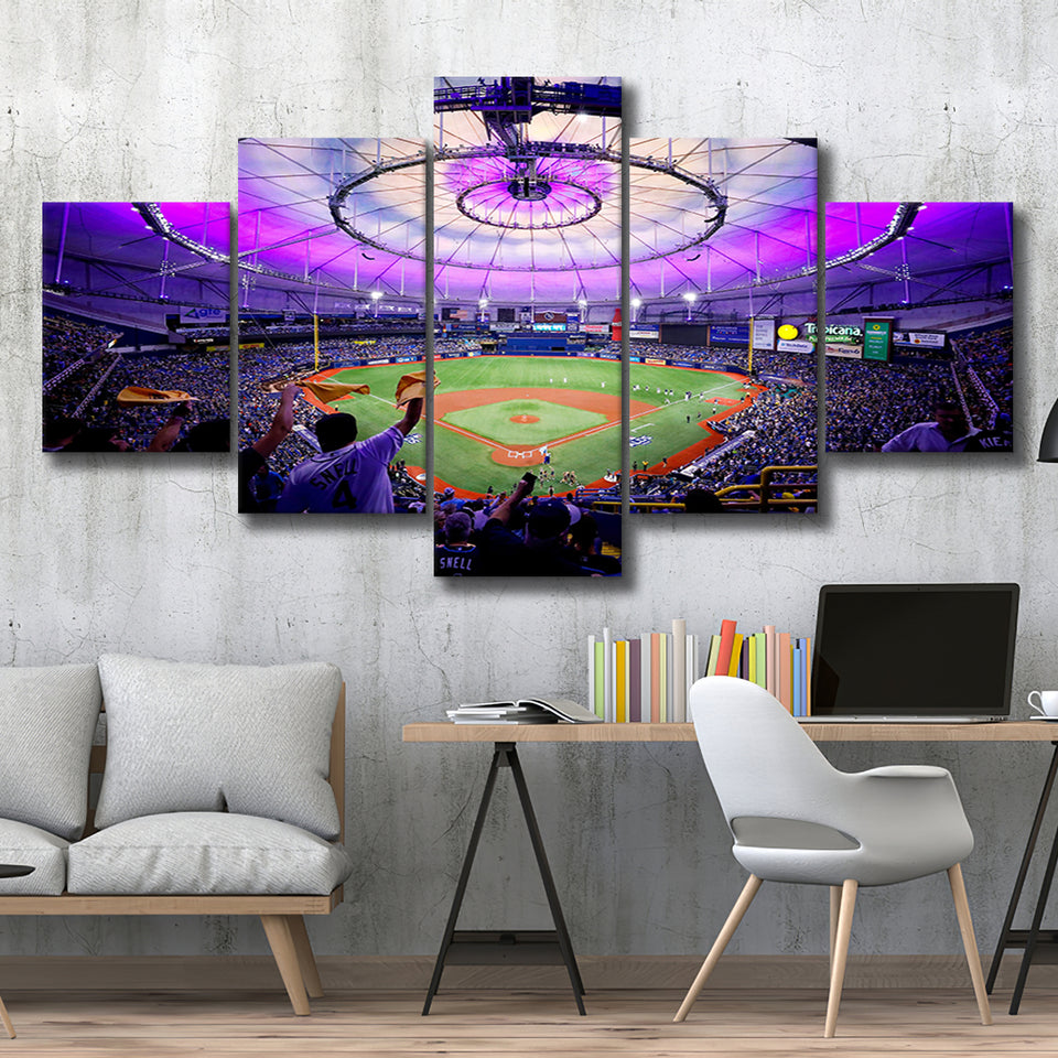 Tropicana Field in St Petersburg, Stadium Canvas, Sport Art, Large Canvas, Multi Panels, Canvas Prints Wall Art Decor