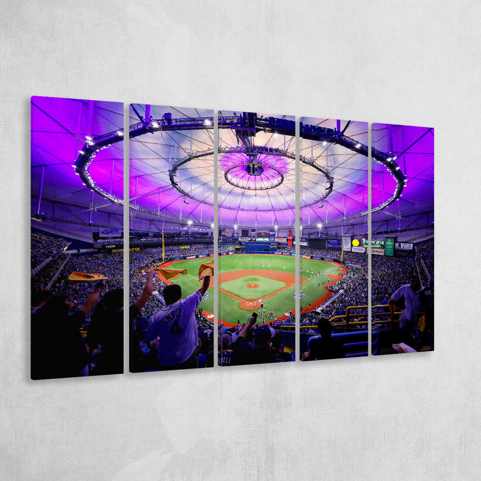 Tropicana Field in St Petersburg, Stadium Canvas, Sport Art, Gift for him, Multi Panels B, Canvas Prints Wall Art Decor