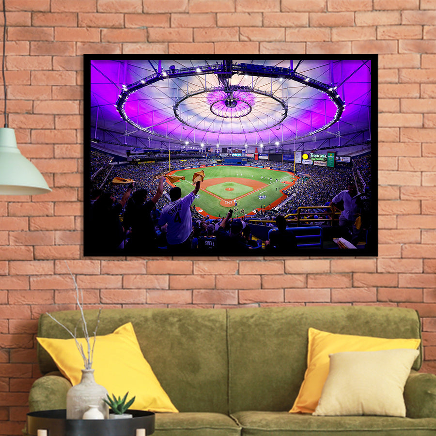 Tropicana Field in St Petersburg, Stadium Canvas, Sport Art, Gift for him, Framed Art Prints Wall Art Decor, Framed Picture