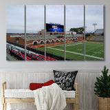Troy Veterans Wall Art Memorial Stadium Canvas Prints American,Multi Panels B,Sport Stadium Art Prints, Fan Gift