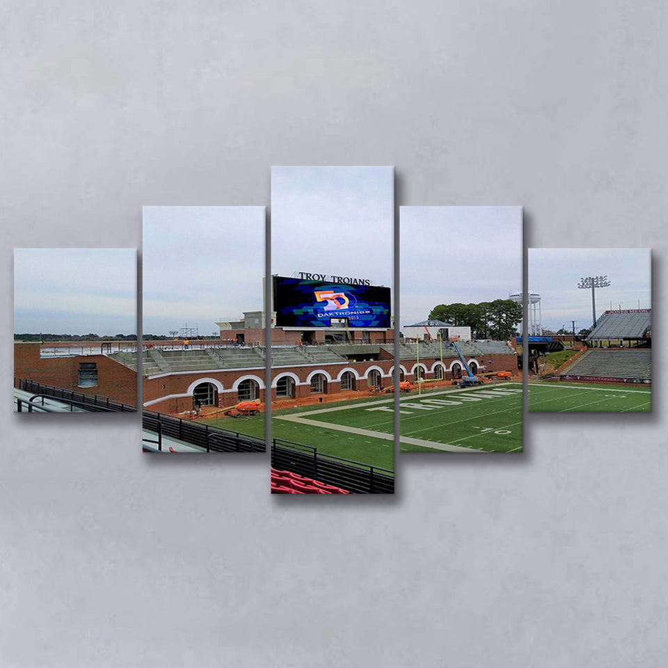 Troy Veterans Wall Art Memorial Stadium Canvas Prints American,Multi Panels,Sport Stadium Art Prints, Fan Gift