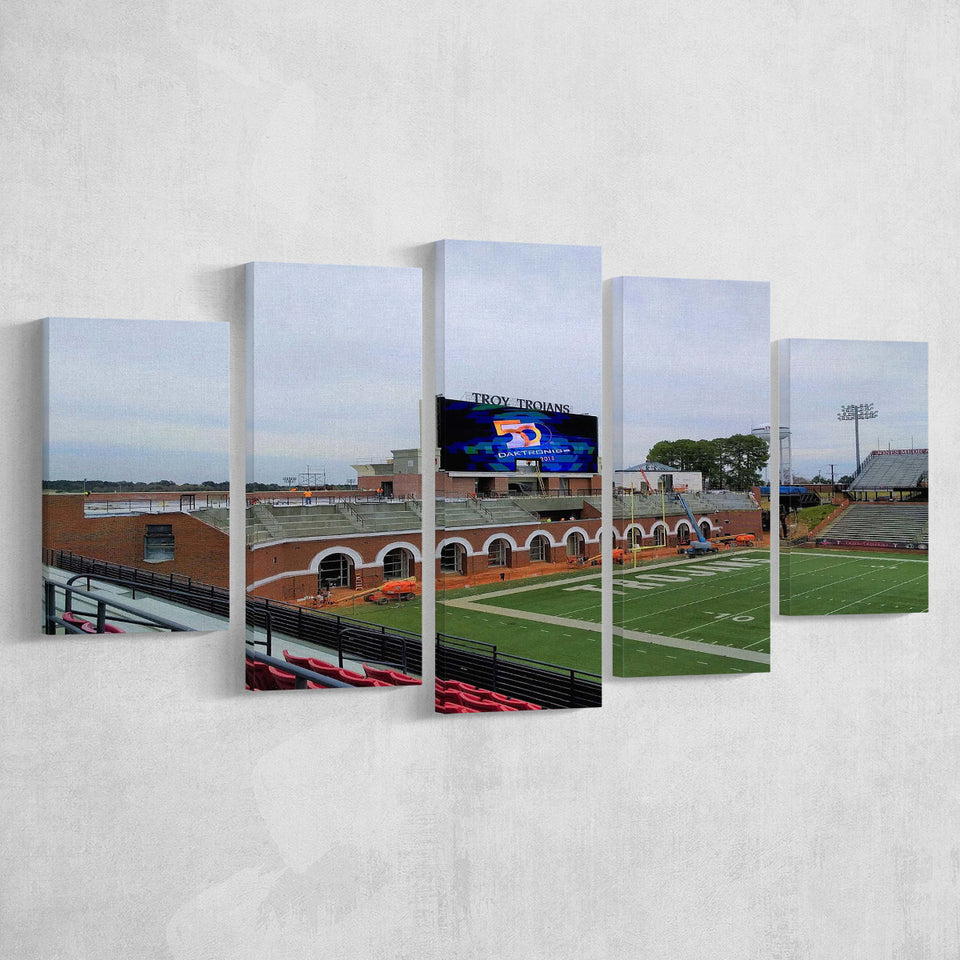 Troy Veterans Wall Art Memorial Stadium Canvas Prints American,Multi Panels,Sport Stadium Art Prints, Fan Gift