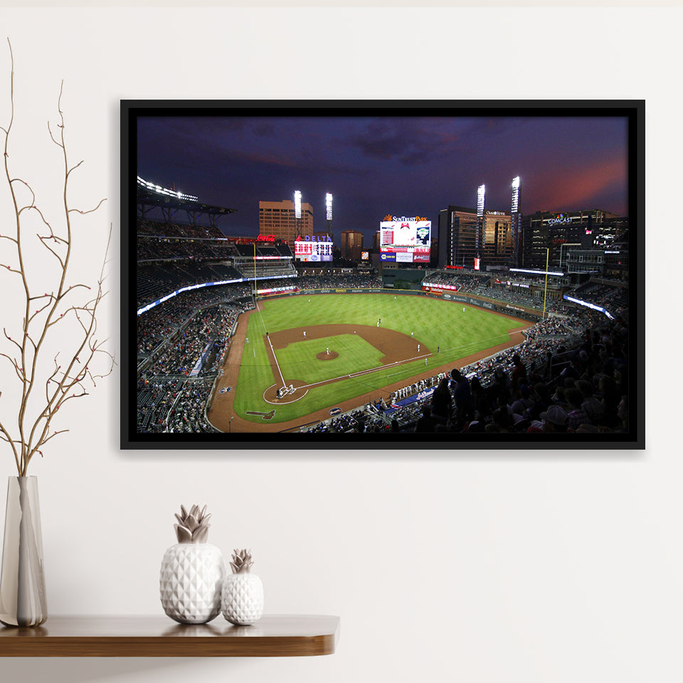 Truist Ball Park in Georgia, Stadium Canvas, Sport Art, Gift for him, Framed Canvas Prints Wall Art Decor, Framed Picture