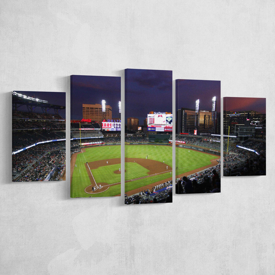 Truist Ball Park in Georgia, Stadium Canvas, Sport Art, Large Canvas, Multi Panels, Canvas Prints Wall Art Decor