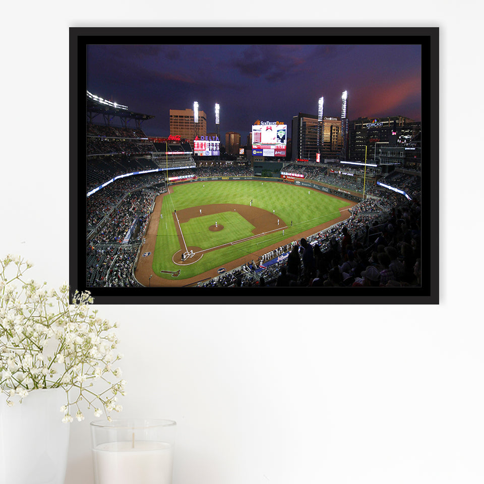 Truist Ball Park in Georgia, Stadium Canvas, Sport Art, Gift for him, Framed Canvas Prints Wall Art Decor, Framed Picture