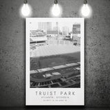Truist Park Atlanta Braves Baseball Lovers Black And White Art Canvas Prints Wall Art Home Decor