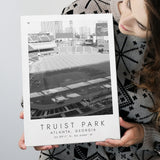 Truist Park Atlanta Braves Baseball Lovers Black And White Art Canvas Prints Wall Art Home Decor
