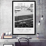 Truist Park Atlanta Braves Baseball Lovers Black And White Art Framed Art Prints Wall Art Decor, Framed Picture