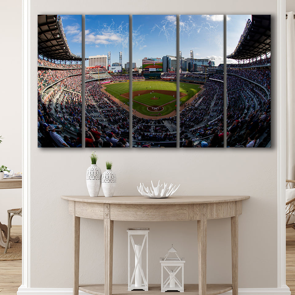 Truist Park Stadium, Stadium Canvas, Sport Art, Gift for him, Multi Panels B, Canvas Prints Wall Art Decor