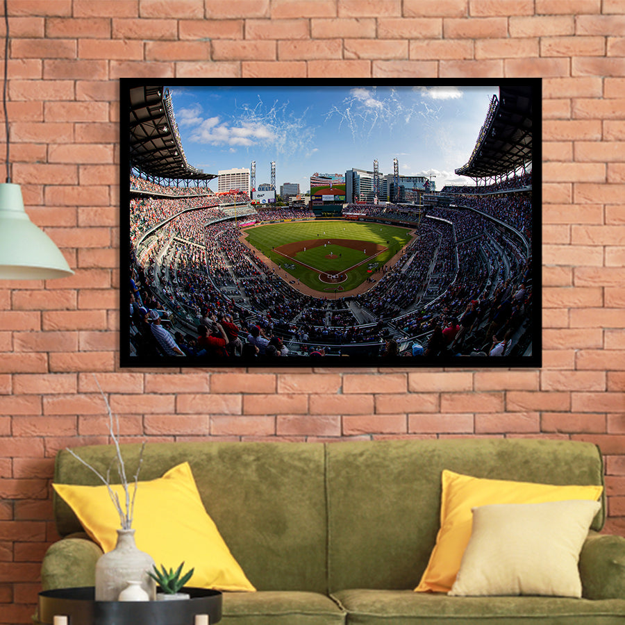 Truist Park Stadium, Stadium Canvas, Sport Art, Gift for him, Framed Art Prints Wall Art Decor, Framed Picture