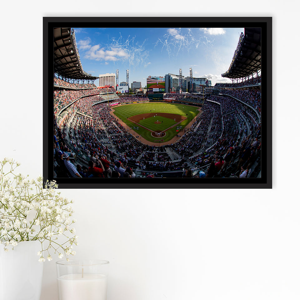 Truist Park Stadium, Stadium Canvas, Sport Art, Gift for him, Framed Canvas Prints Wall Art Decor, Framed Picture