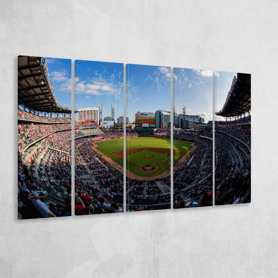 Truist Park Stadium, Stadium Canvas, Sport Art, Gift for him, Multi Panels B, Canvas Prints Wall Art Decor