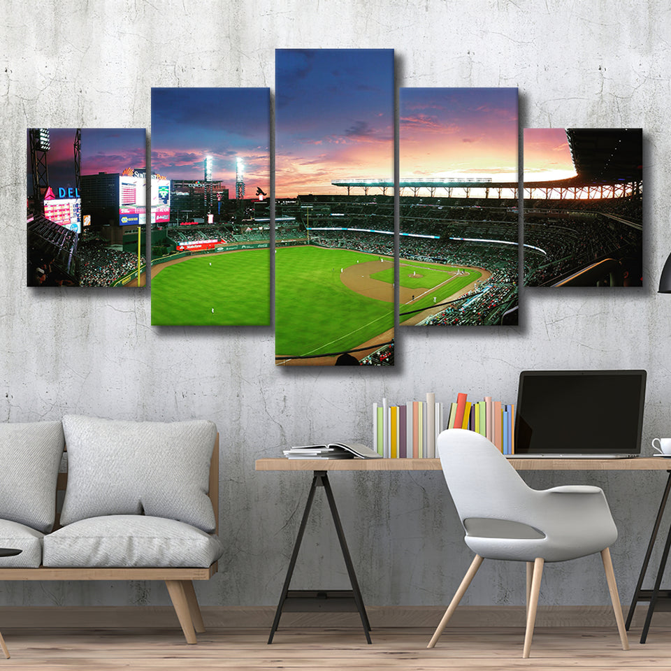 Truist Park in Georgia, Stadium Canvas, Sport Art, Large Canvas,V1 Multi Panels, Canvas Prints Wall Art Decor