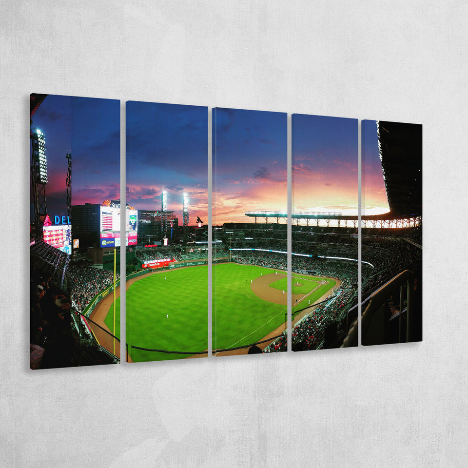 Truist Park in Georgia, Stadium Canvas, Sport Art, Gift for him,100 Multi Panels B, Canvas Prints Wall Art Decor