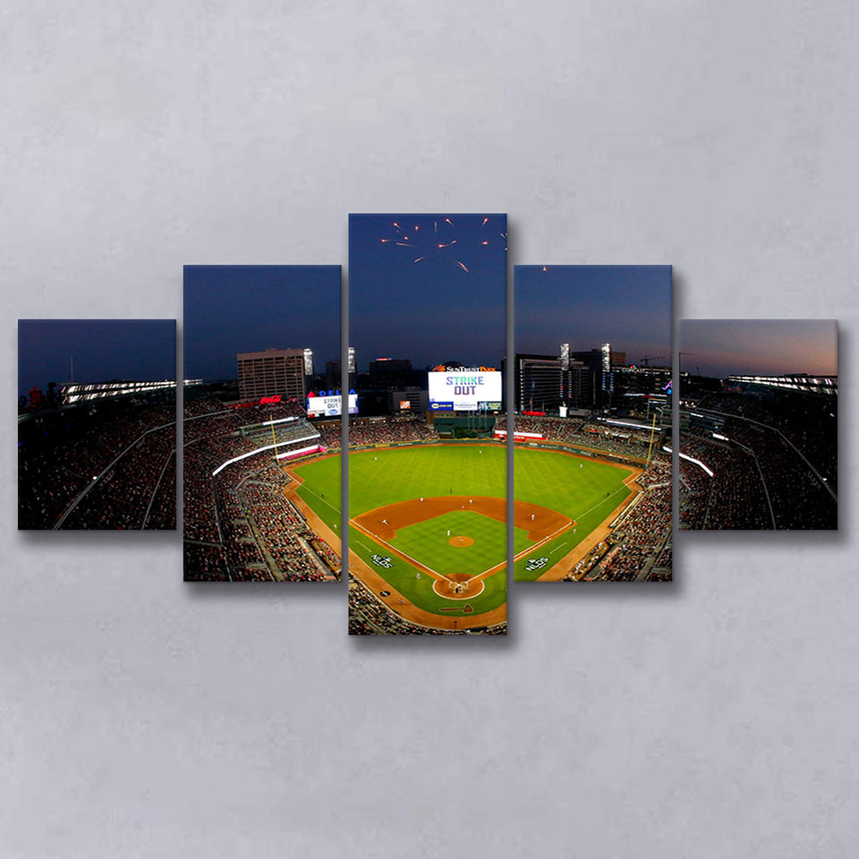 Truist Park in Georgia, Stadium Canvas, Sport Art, Large Canvas, Multi Panels, Canvas Prints Wall Art Decor