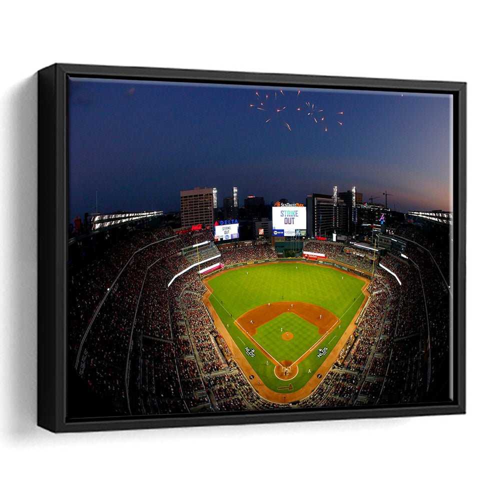 Truist Park in Georgia, Stadium Canvas, Sport Art, Gift for him, Framed Canvas Prints Wall Art Decor, Framed Picture