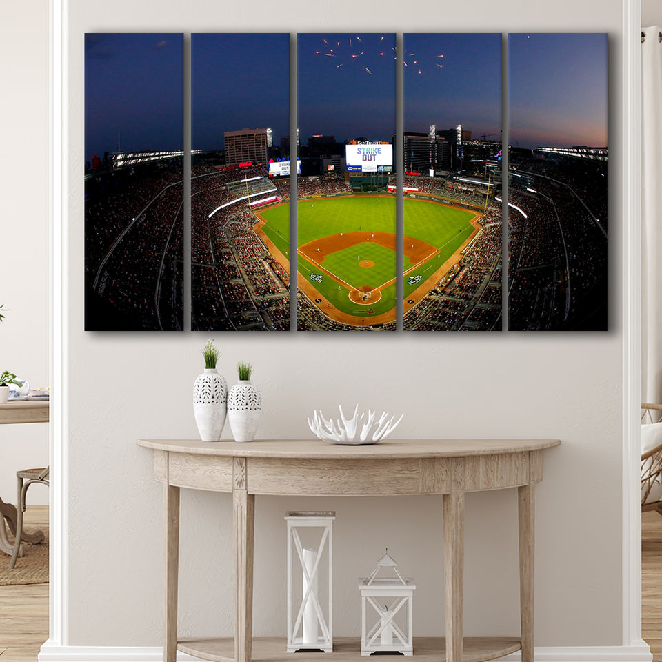 Truist Park in Georgia, Stadium Canvas, Sport Art, Gift for him, Multi Panels B, Canvas Prints Wall Art Decor
