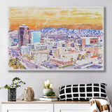 Tucson Watercolor Tucson Arizona, Sport Art Prints Fan Gift, Canvas Prints Wall Art Decor