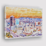 Tucson Watercolor Tucson Arizona, Sport Art Prints Fan Gift, Canvas Prints Wall Art Decor