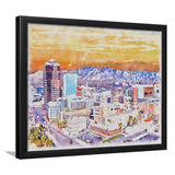 Tucson Watercolor Tucson Arizona, Sport Prints Fan Gift, Framed Art Prints Wall Art Decor