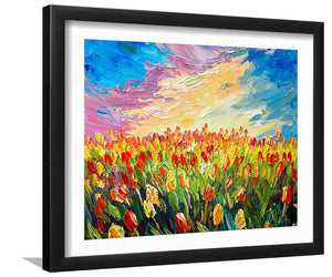 Tulips at sunrise-Art Print,Framed art,Plexiglass Cover