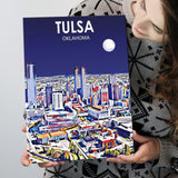 Tulsa OK Art V1 ,City Art Print, Large Canvas, Canvas Print Wall Art Home Decor