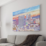 Tulsa Watercolor Tulsa Oklahoma, Sport Art Prints Fan Gift, Canvas Prints Wall Art Decor