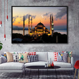 Turkish Blue Mosque Large Wall Art Framed Canvas Prints Wall Art Decor, Framed Picture, Floating Frame