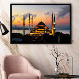 Turkish Blue Mosque Large Wall Art Framed Canvas Prints Wall Art Decor, Framed Picture, Floating Frame