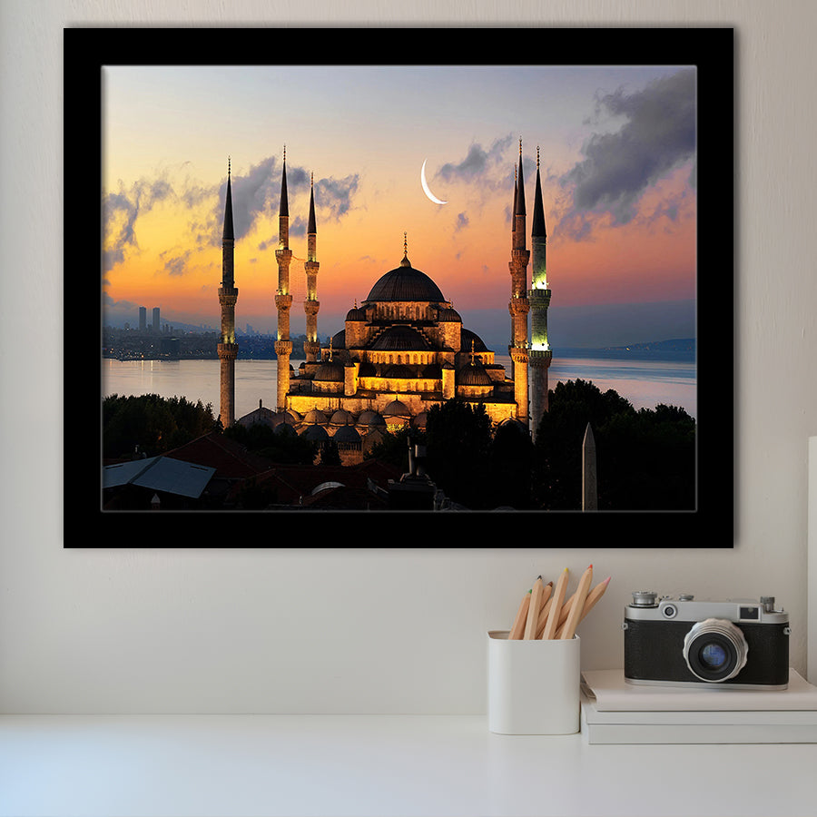 Turkish Blue Mosque Large Wall Art Framed Art Prints Wall Art Decor, Framed Picture, Home Decor
